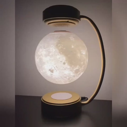 3D LED Moon Night Light Wireless Magnetic Levitating Rotating Floating Ball